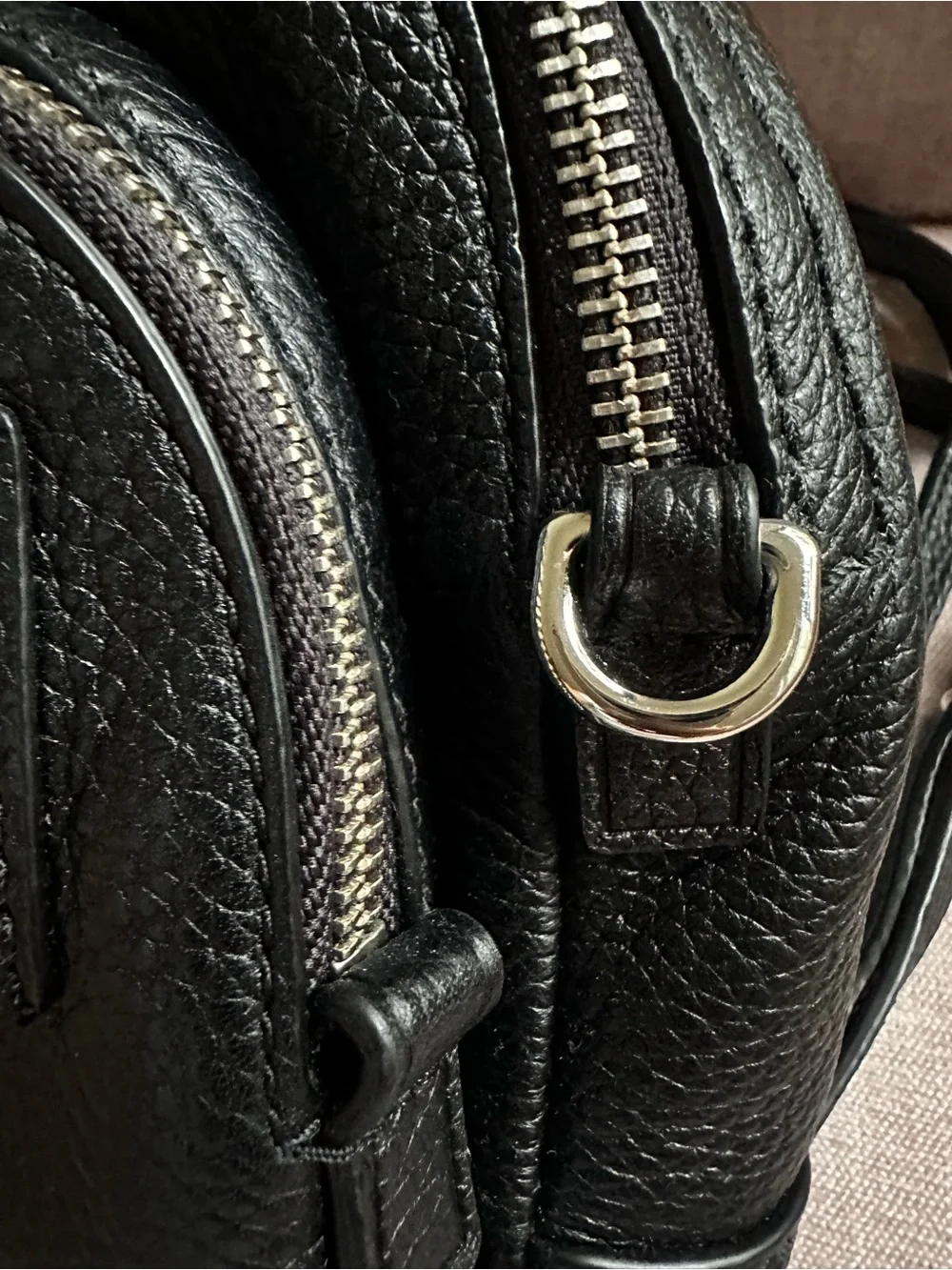 Marc Jacobs Black Pebbled Leather Mini Backpack Silver Hardware Crossbody Bag